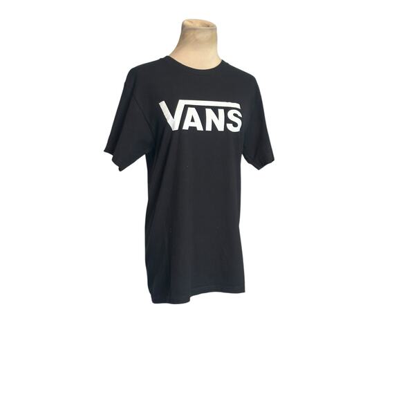 Vans black white logo print short sleeves tee size Small - Picture 8 of 8